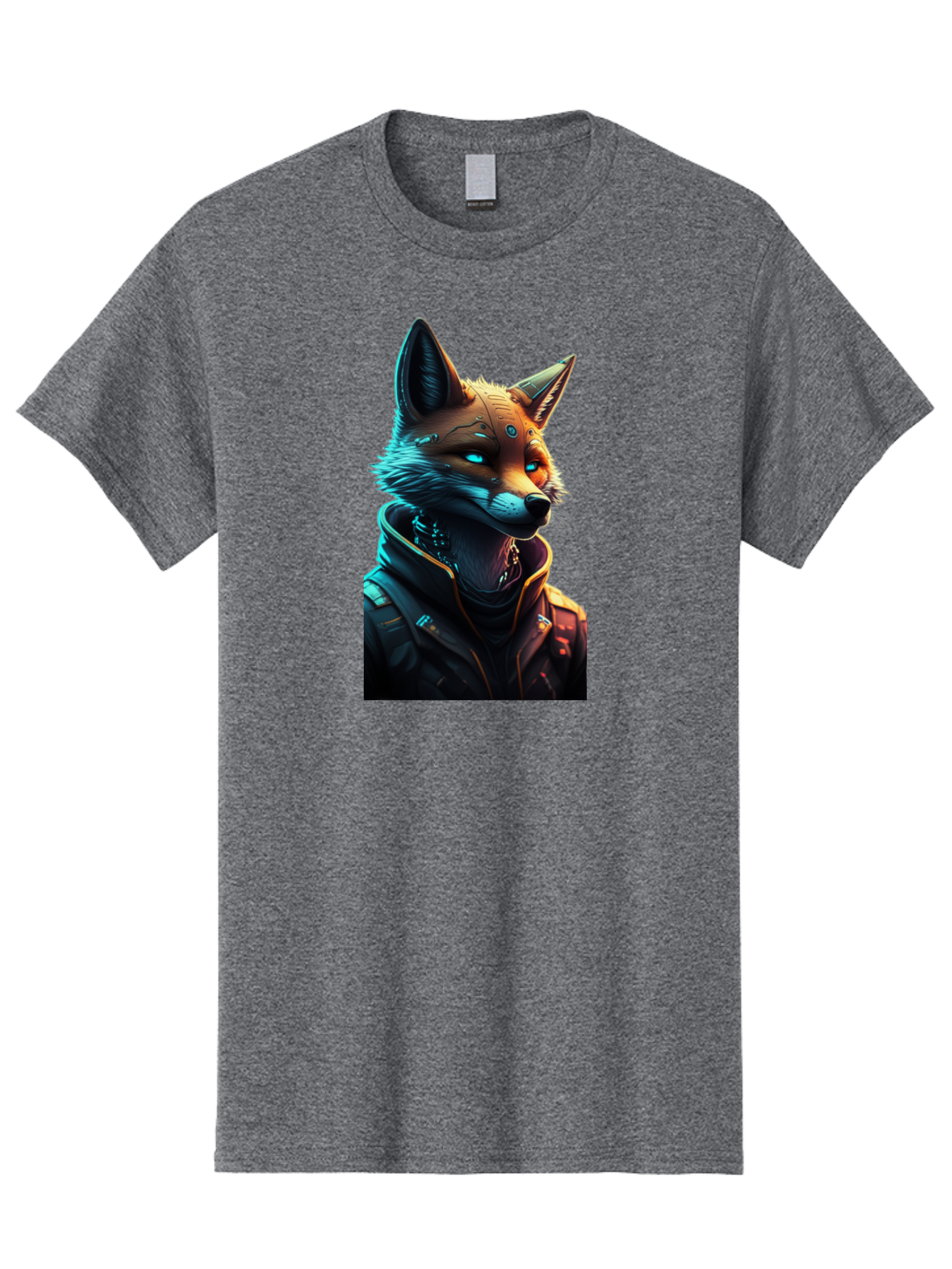 Cyberpunk-Fox-1 Men'S Graphic Tee, 100% Cotton, Comfortable Casual Summer Wear, Machine Washable, Vintage Camera, Old Camera, Antique Camera, Black Camera, Classic Photography, Photography Equipment, Nostalgic Device, Film Camera, Camera Art Bay148 7