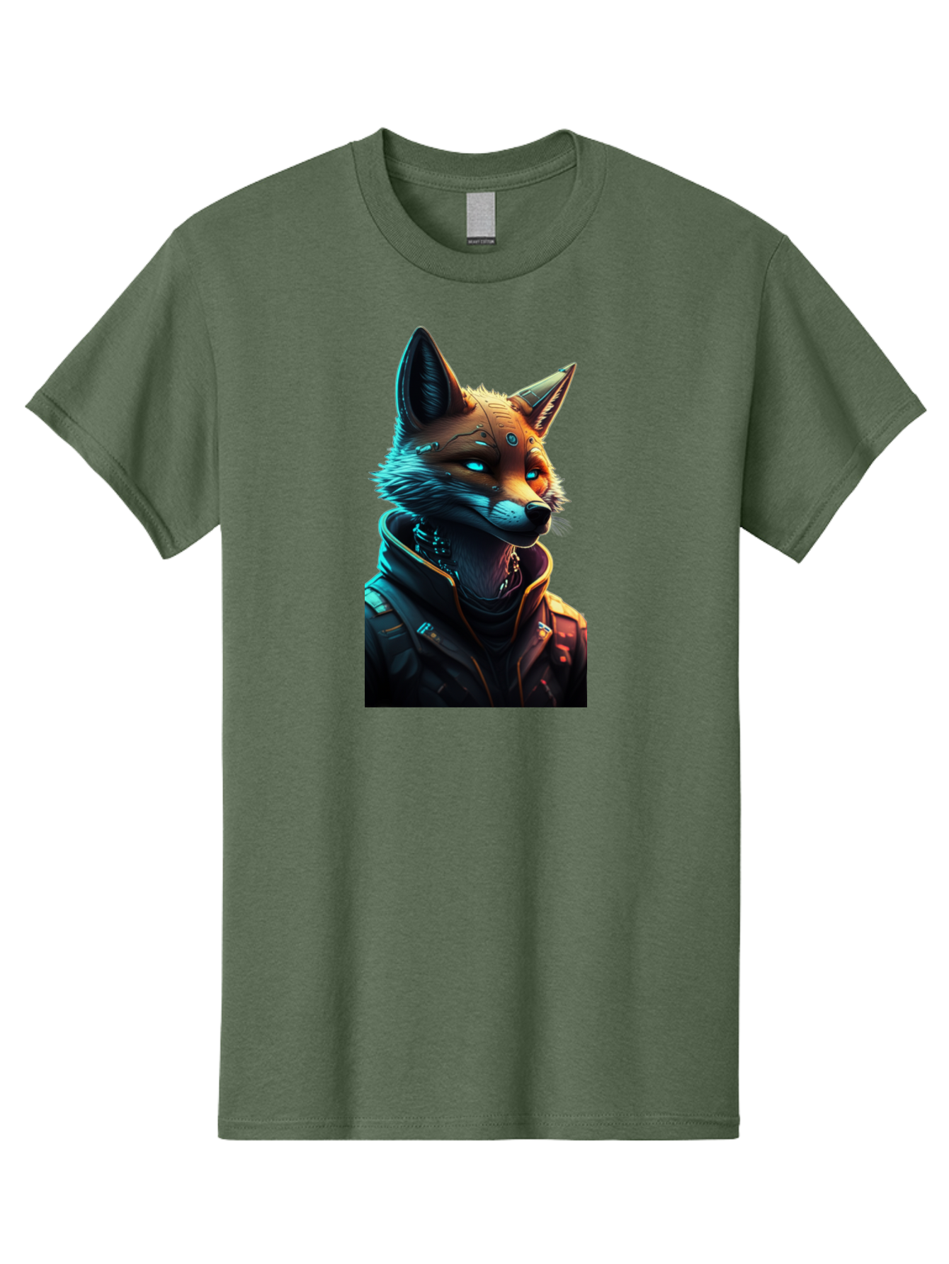 Cyberpunk-Fox-1 Men'S Graphic Tee, 100% Cotton, Comfortable Casual Summer Wear, Machine Washable, Vintage Camera, Old Camera, Antique Camera, Black Camera, Classic Photography, Photography Equipment, Nostalgic Device, Film Camera, Camera Art Bay148 14