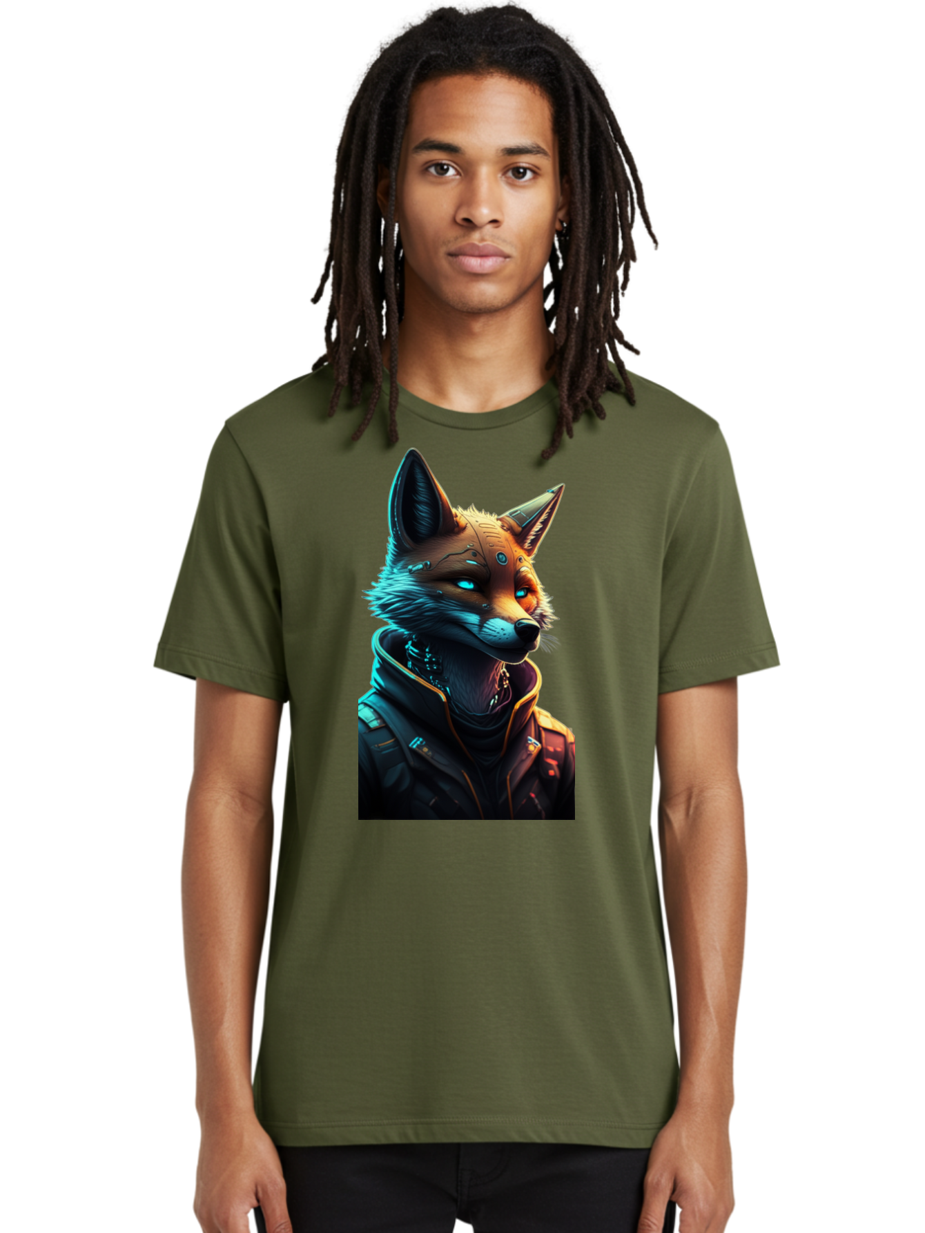 Cyberpunk-Fox-1 Men'S Graphic Tee, 100% Cotton, Comfortable Casual Summer Wear, Machine Washable, Vintage Camera, Old Camera, Antique Camera, Black Camera, Classic Photography, Photography Equipment, Nostalgic Device, Film Camera, Camera Art Bay148 29