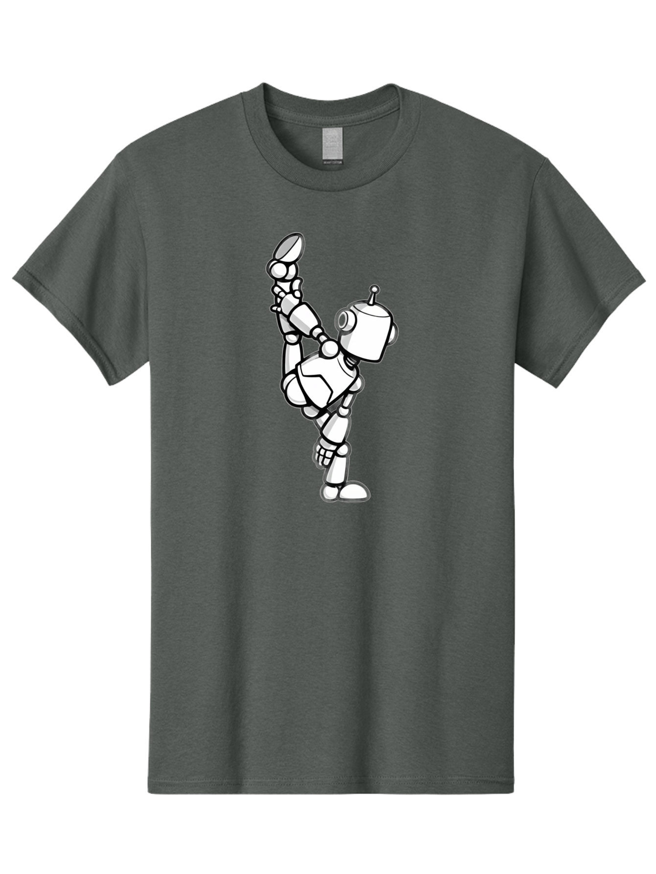 Dabbing-Robot-1 Men'S Graphic Tee, 100% Cotton, Comfortable Casual Summer Wear, Machine Washable, Vintage Camera, Old Camera, Antique Camera, Black Camera, Classic Photography, Photography Equipment, Nostalgic Device, Film Camera, Camera Art Bay154