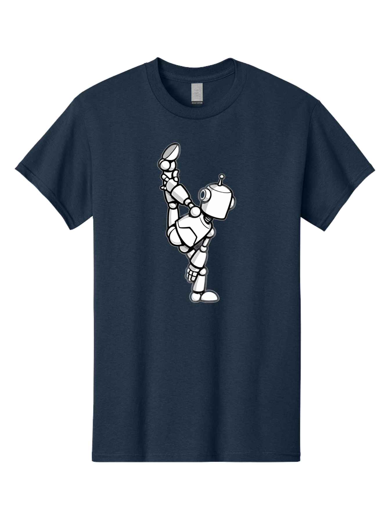 Dabbing-Robot-1 Men'S Graphic Tee, 100% Cotton, Comfortable Casual Summer Wear, Machine Washable, Vintage Camera, Old Camera, Antique Camera, Black Camera, Classic Photography, Photography Equipment, Nostalgic Device, Film Camera, Camera Art Bay154 9