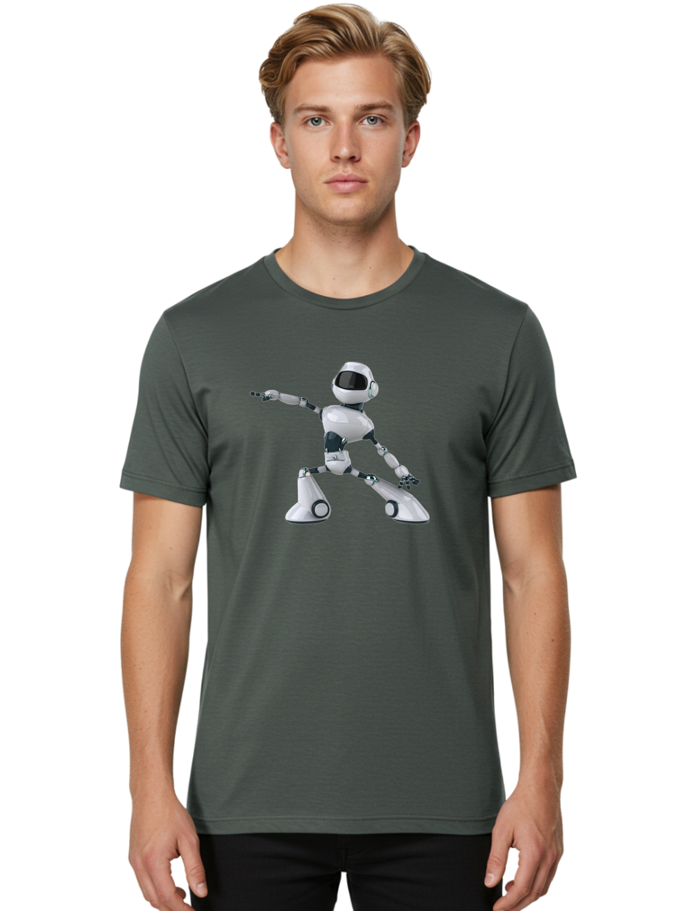 Dancing-Robot-1 Men'S Graphic Tee, 100% Cotton, Comfortable Casual Summer Wear, Machine Washable, Vintage Camera, Old Camera, Antique Camera, Black Camera, Classic Photography, Photography Equipment, Nostalgic Device, Film Camera, Camera Art Bay156 18