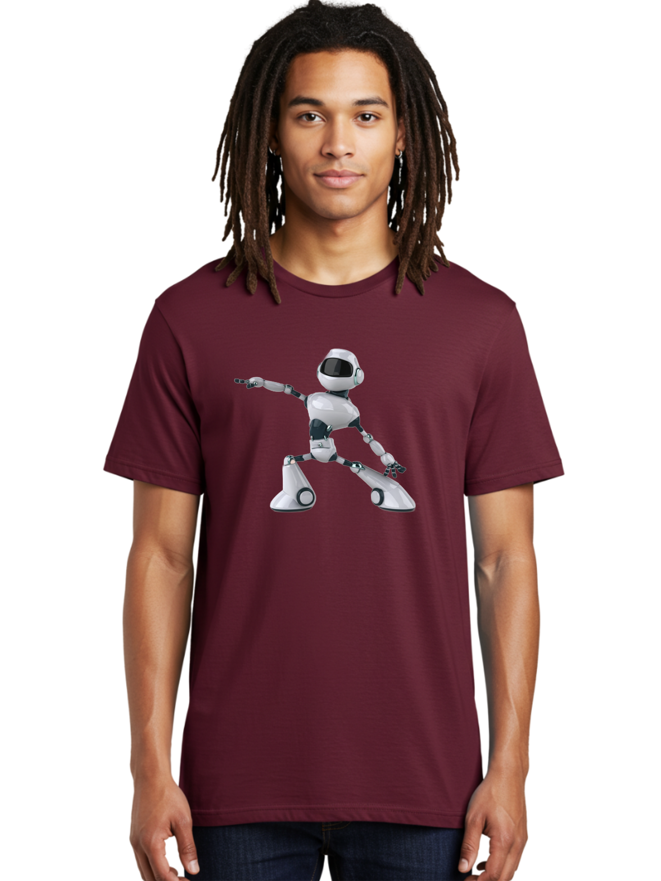 Dancing-Robot-1 Men'S Graphic Tee, 100% Cotton, Comfortable Casual Summer Wear, Machine Washable, Vintage Camera, Old Camera, Antique Camera, Black Camera, Classic Photography, Photography Equipment, Nostalgic Device, Film Camera, Camera Art Bay156 27