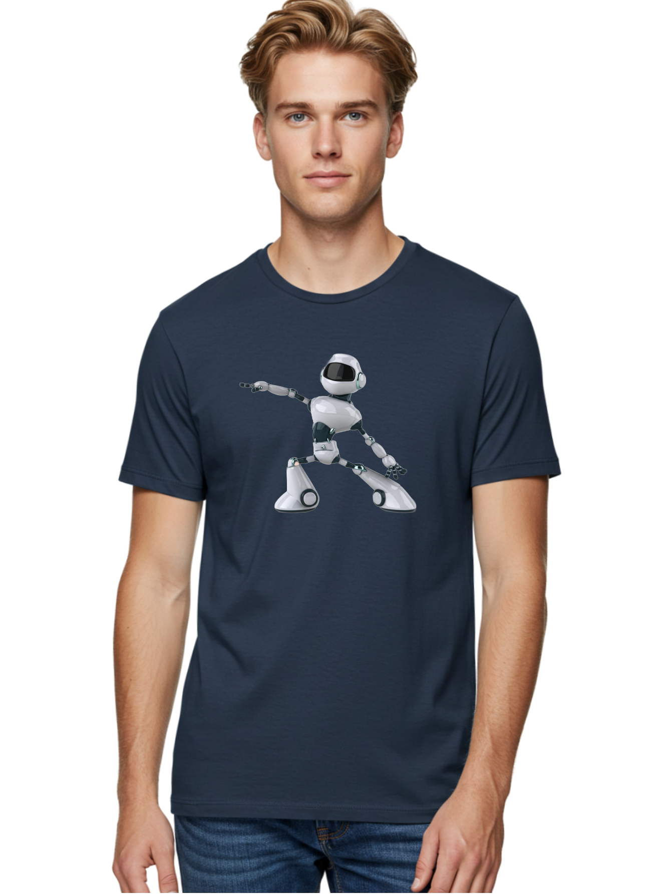 Dancing-Robot-1 Men'S Graphic Tee, 100% Cotton, Comfortable Casual Summer Wear, Machine Washable, Vintage Camera, Old Camera, Antique Camera, Black Camera, Classic Photography, Photography Equipment, Nostalgic Device, Film Camera, Camera Art Bay156 17