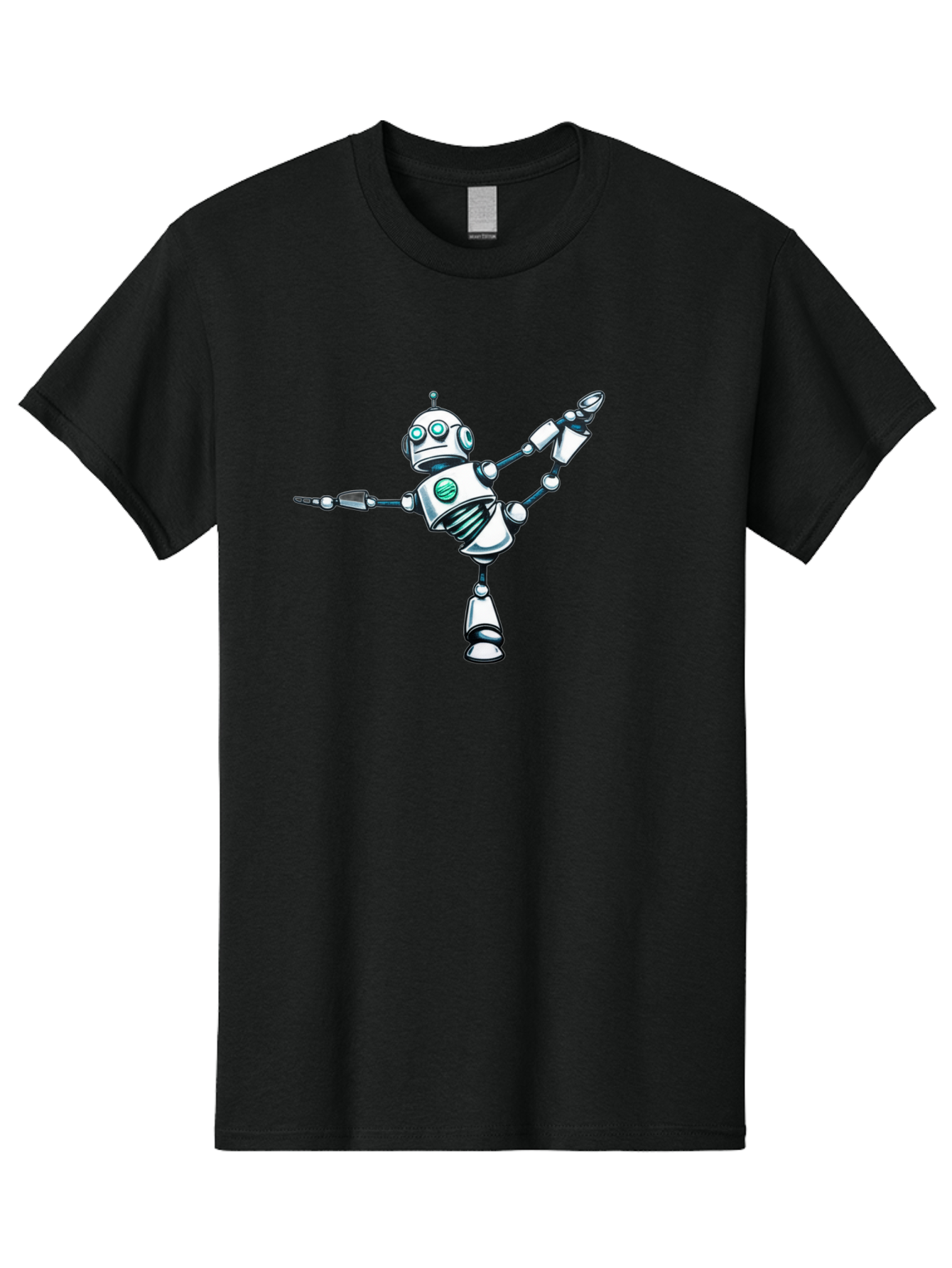 Dancing-Robot-2 Men'S Graphic Tee, 100% Cotton, Comfortable Casual Summer Wear, Machine Washable, Vintage Camera, Old Camera, Antique Camera, Black Camera, Classic Photography, Photography Equipment, Nostalgic Device, Film Camera, Camera Art Bay157 8