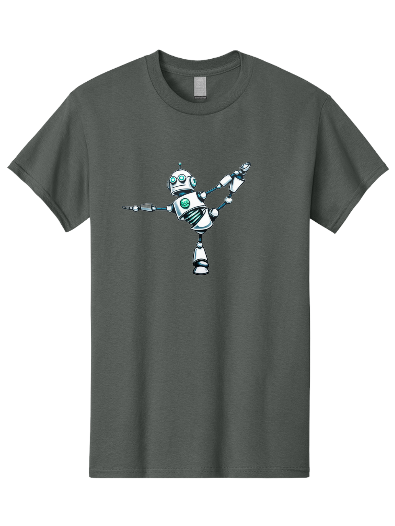 Dancing-Robot-2 Men'S Graphic Tee, 100% Cotton, Comfortable Casual Summer Wear, Machine Washable, Vintage Camera, Old Camera, Antique Camera, Black Camera, Classic Photography, Photography Equipment, Nostalgic Device, Film Camera, Camera Art Bay157 14