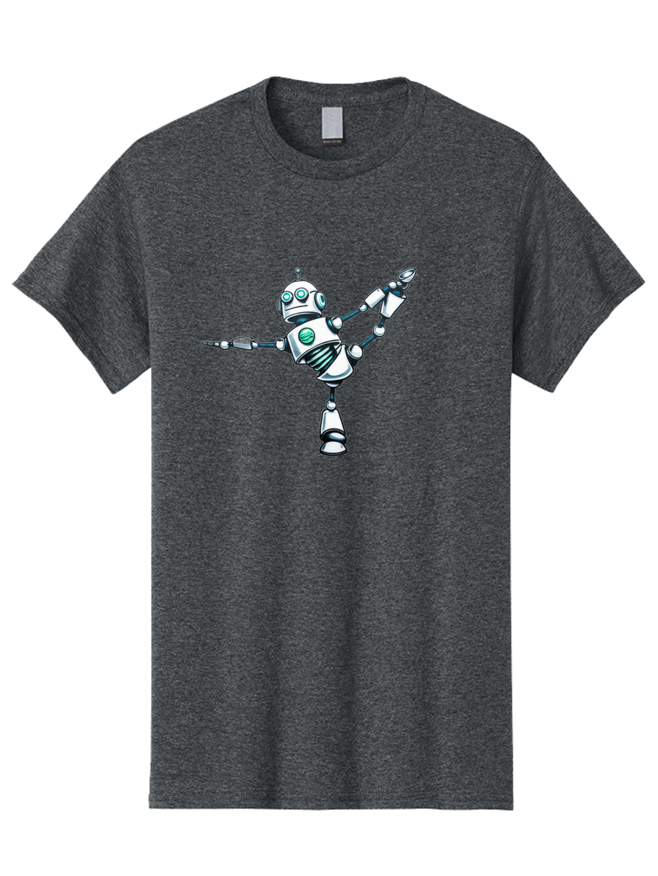 Dancing-Robot-2 Men'S Graphic Tee, 100% Cotton, Comfortable Casual Summer Wear, Machine Washable, Vintage Camera, Old Camera, Antique Camera, Black Camera, Classic Photography, Photography Equipment, Nostalgic Device, Film Camera, Camera Art Bay157 5