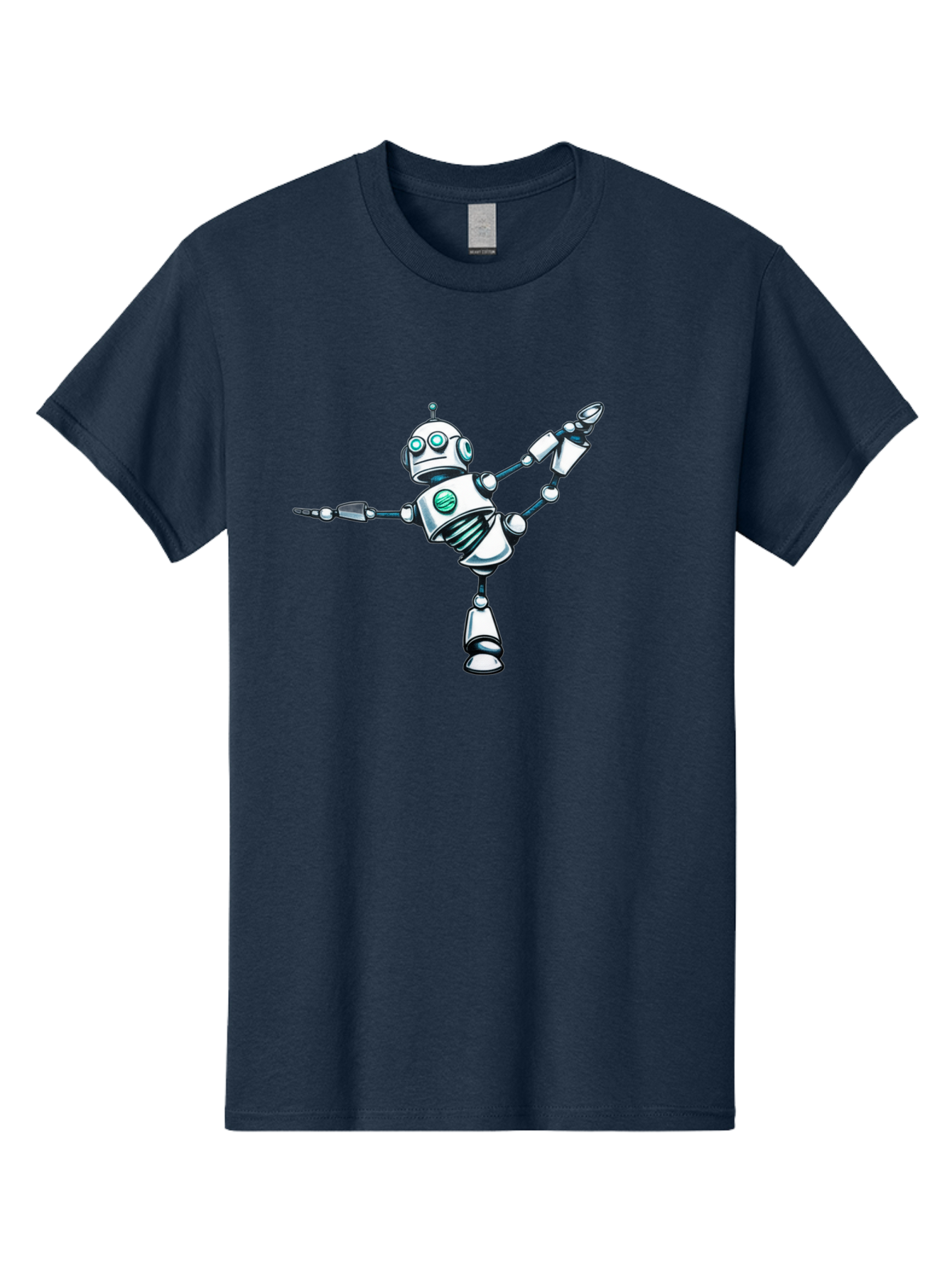 Dancing-Robot-2 Men'S Graphic Tee, 100% Cotton, Comfortable Casual Summer Wear, Machine Washable, Vintage Camera, Old Camera, Antique Camera, Black Camera, Classic Photography, Photography Equipment, Nostalgic Device, Film Camera, Camera Art Bay157 9