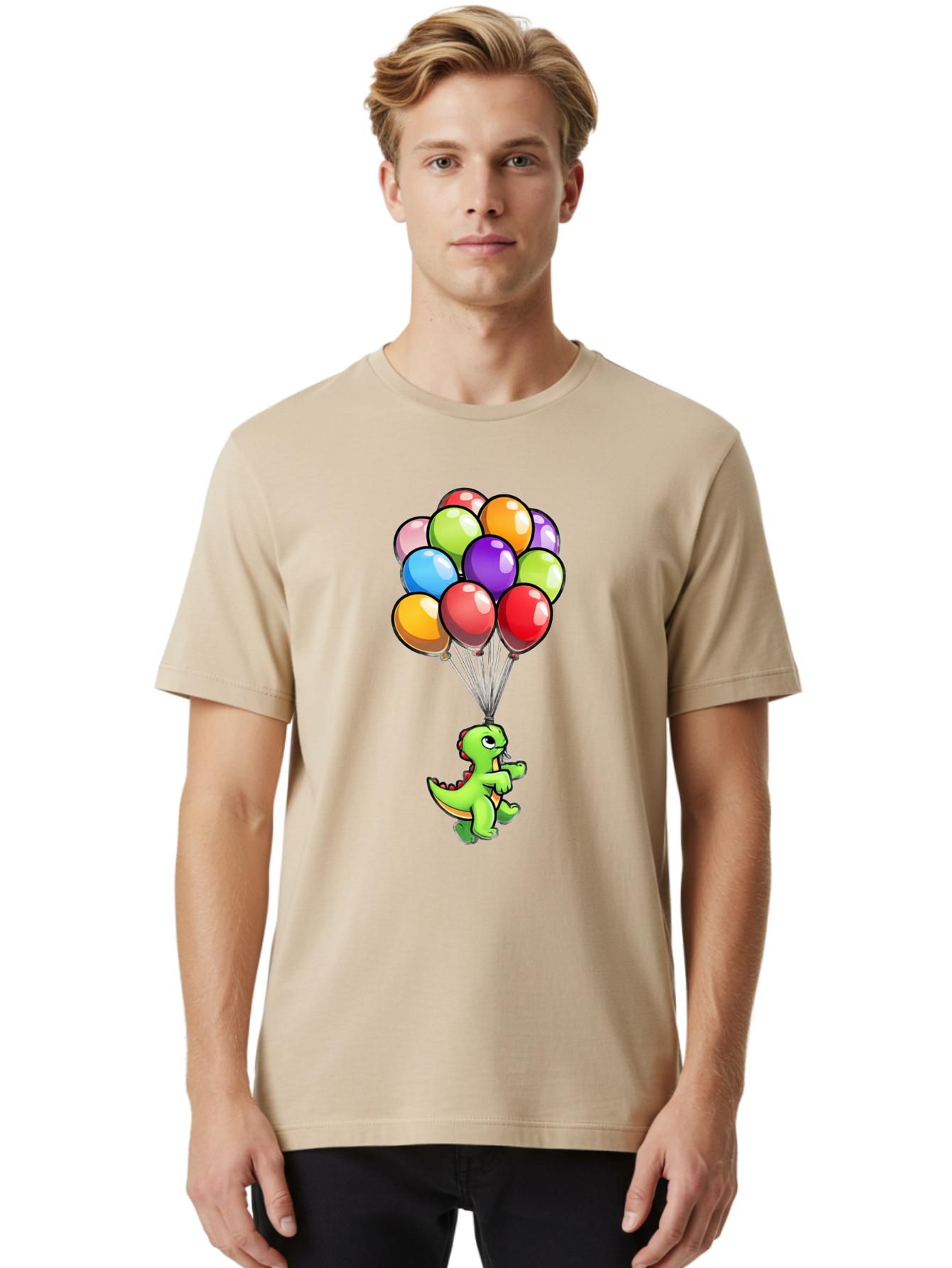 Dinosaur-With-Balloons Men'S Graphic Tee, 100% Cotton, Comfortable Casual Summer Wear, Machine Washable, Vintage Camera, Old Camera, Antique Camera, Black Camera, Classic Photography, Photography Equipment, Nostalgic Device, Film Camera, Bay171 18