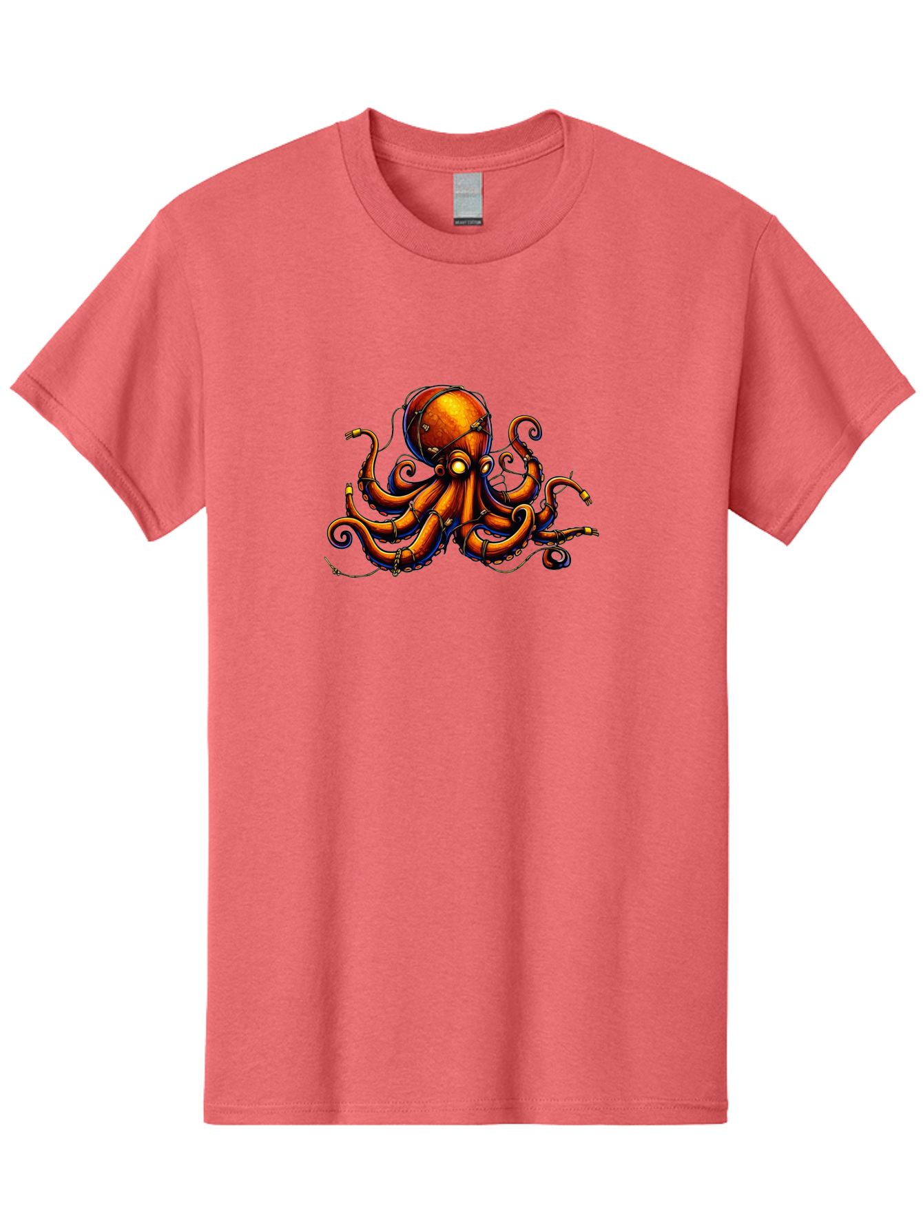 Diving-Octopus Men'S Graphic Tee, 100% Cotton, Comfortable Casual Summer Wear, Machine Washable, Vintage Camera, Old Camera, Antique Camera, Black Camera, Classic Photography, Photography Equipment, Nostalgic Device, Film Camera, Camera Art Bay176 3