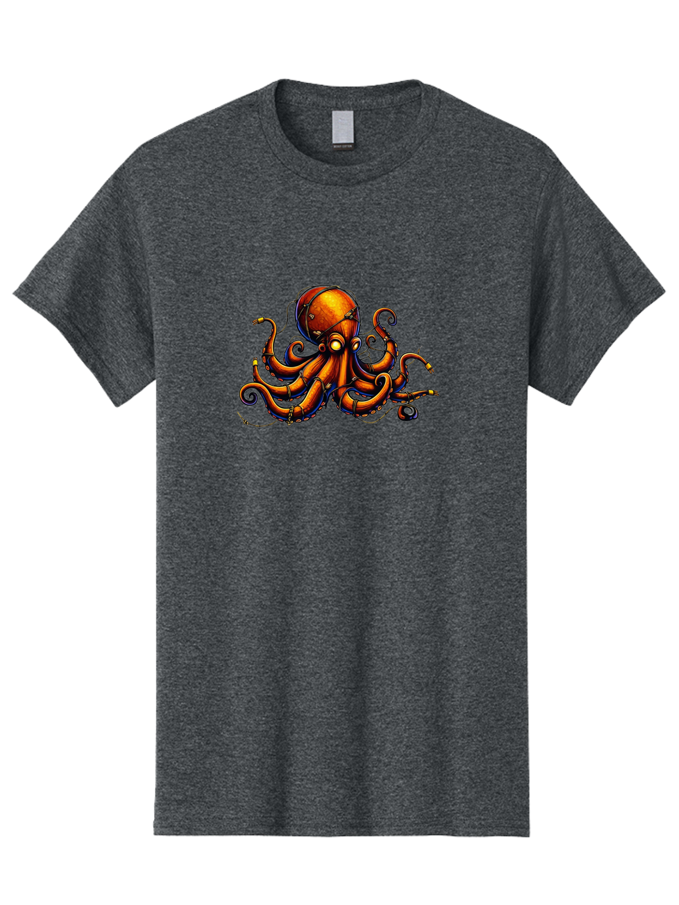 Diving-Octopus Men'S Graphic Tee, 100% Cotton, Comfortable Casual Summer Wear, Machine Washable, Vintage Camera, Old Camera, Antique Camera, Black Camera, Classic Photography, Photography Equipment, Nostalgic Device, Film Camera, Camera Art Bay176 8