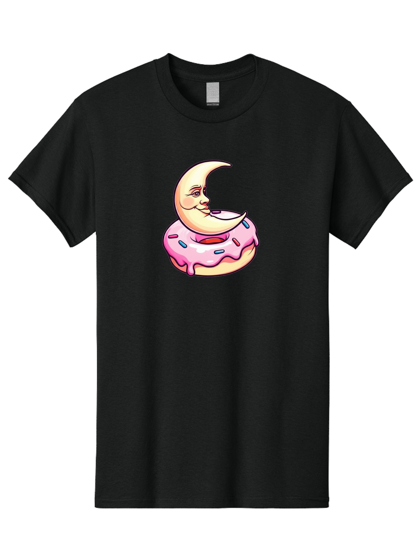 Donut-Moon Men'S Graphic Tee, 100% Cotton, Comfortable Casual Summer Wear, Machine Washable, Vintage Camera, Old Camera, Antique Camera, Black Camera, Classic Photography, Photography Equipment, Nostalgic Device, Film Camera, Camera Art Bay180