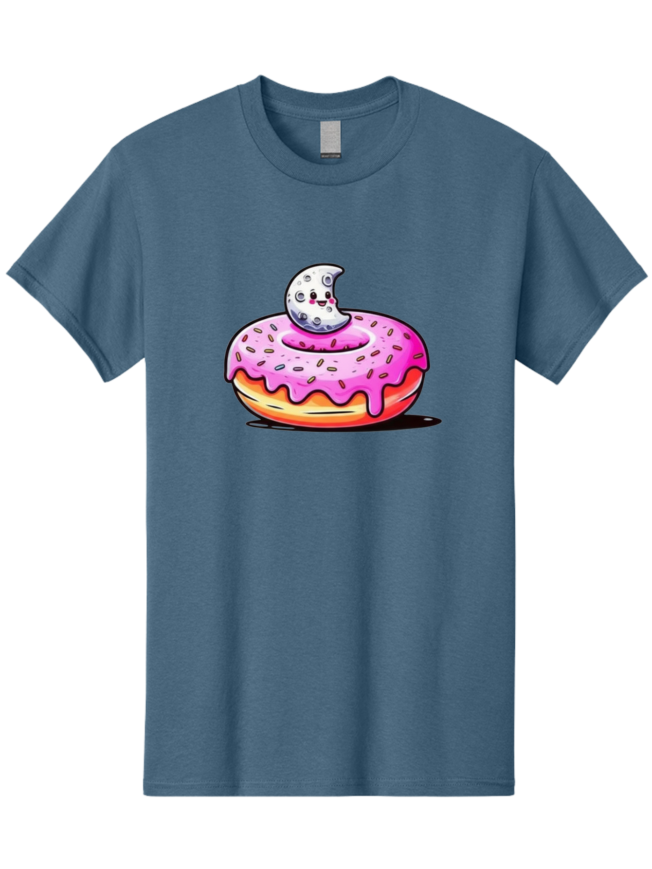 Donut-With-Moon Men'S Graphic Tee, 100% Cotton, Comfortable Casual Summer Wear, Machine Washable, Vintage Camera, Old Camera, Antique Camera, Black Camera, Classic Photography, Photography Equipment, Nostalgic Device, Film Camera, Camera Art Bay181 4