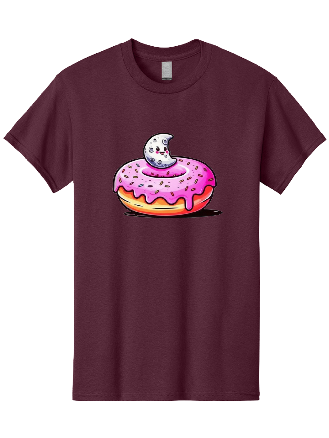 Donut-With-Moon Men'S Graphic Tee, 100% Cotton, Comfortable Casual Summer Wear, Machine Washable, Vintage Camera, Old Camera, Antique Camera, Black Camera, Classic Photography, Photography Equipment, Nostalgic Device, Film Camera, Camera Art Bay181 9