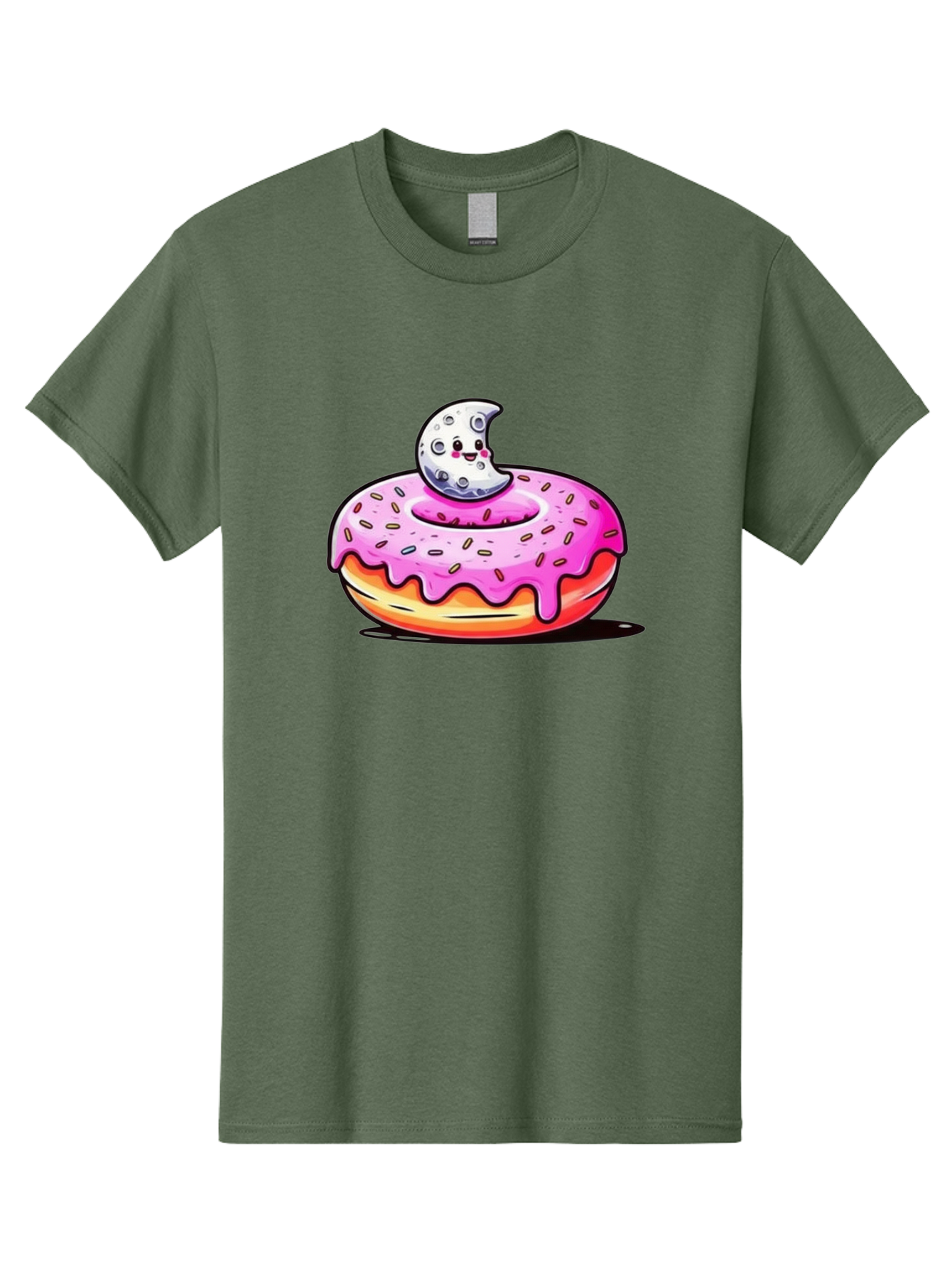 Donut-With-Moon Men'S Graphic Tee, 100% Cotton, Comfortable Casual Summer Wear, Machine Washable, Vintage Camera, Old Camera, Antique Camera, Black Camera, Classic Photography, Photography Equipment, Nostalgic Device, Film Camera, Camera Art Bay181