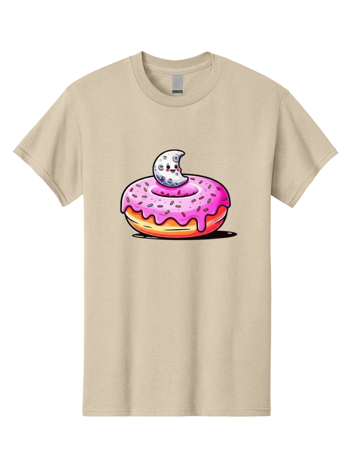 Donut-With-Moon Men'S Graphic Tee, 100% Cotton, Comfortable Casual Summer Wear, Machine Washable, Vintage Camera, Old Camera, Antique Camera, Black Camera, Classic Photography, Photography Equipment, Nostalgic Device, Film Camera, Camera Art Bay181