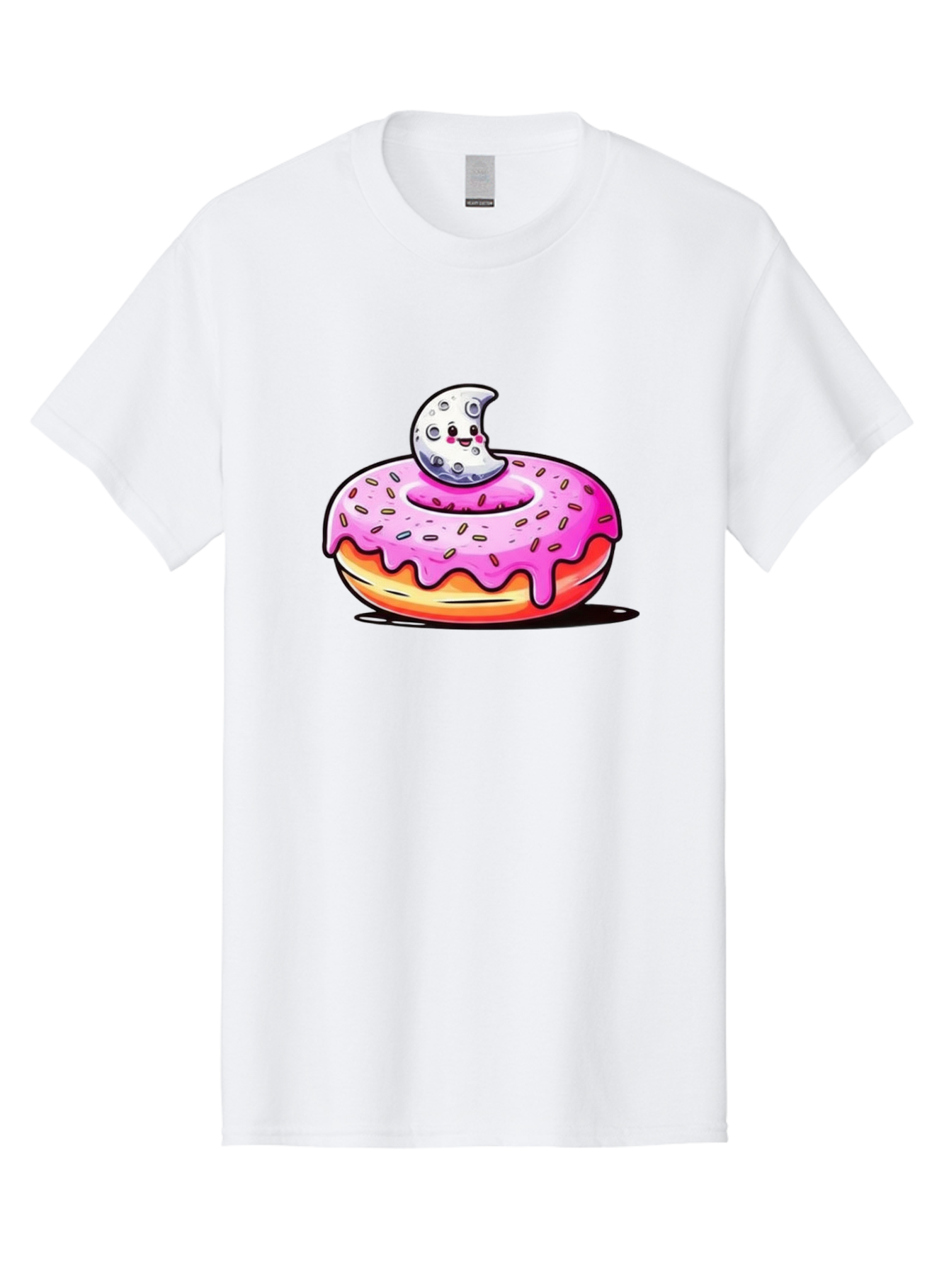 Donut-With-Moon Men'S Graphic Tee, 100% Cotton, Comfortable Casual Summer Wear, Machine Washable, Vintage Camera, Old Camera, Antique Camera, Black Camera, Classic Photography, Photography Equipment, Nostalgic Device, Film Camera, Camera Art Bay181 12