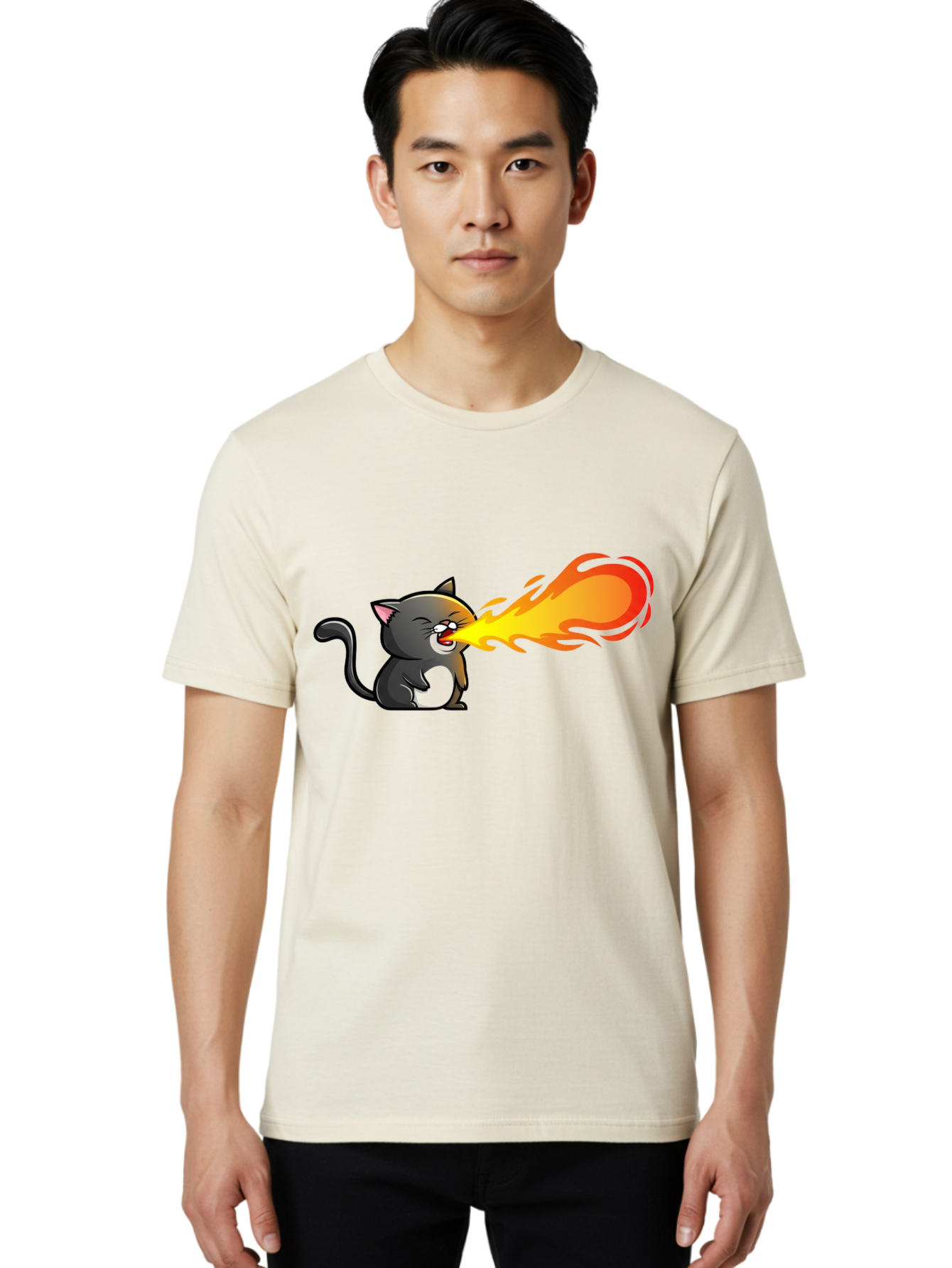 Dragon-Cat-1 Men'S Graphic Tee, 100% Cotton, Comfortable Casual Summer Wear, Machine Washable, Vintage Camera, Old Camera, Antique Camera, Black Camera, Classic Photography, Photography Equipment, Nostalgic Device, Film Camera, Camera Art Bay182 26